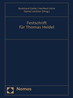 cover image of Festschrift für Thomas Heidel